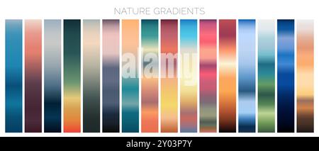 Nature Gradient Swatch Set Stock Vector