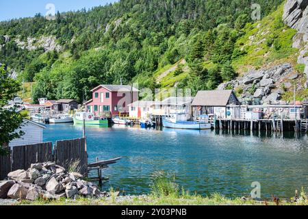 Quidi Vidi fishing village in St. John's, Newfoundland & Labrador, Canada Stock Photo