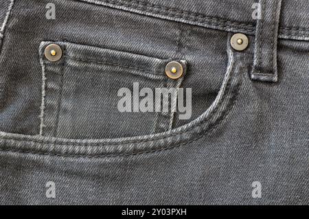 Denim jeans pattern, close up textured jean background, detailed fabric texture Stock Photo