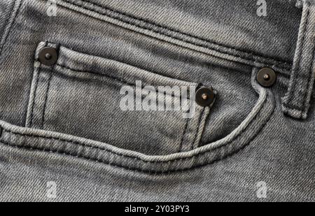 Denim jeans pattern, close up textured jean background, detailed fabric texture Stock Photo