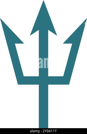 Naval trident symbol. Nautical sign. Neptune icon Stock Vector