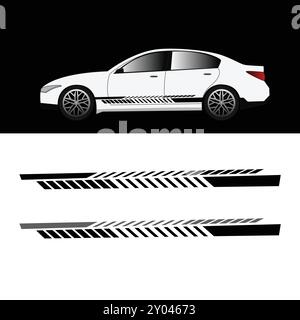 vector design of car livery decal for personal car wrapping. Stock Vector