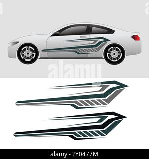 vector design of car livery decal for personal car wrapping Stock Vector