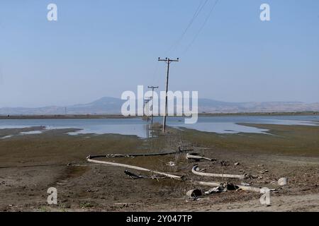 Almost a year after "Daniel" devastated central Greece, parts of Thessaly remain submerged. In September 2023, Storm Daniel, a Mediterranean cyclone of unprecedented intensity, unleashed months' worth of rain in just hours on Thessaly, Greece’s most fertile plain. The deluge, which killed 17 people, destroyed roads and bridges and drowned tens of thousands of farm animals. Stock Photo