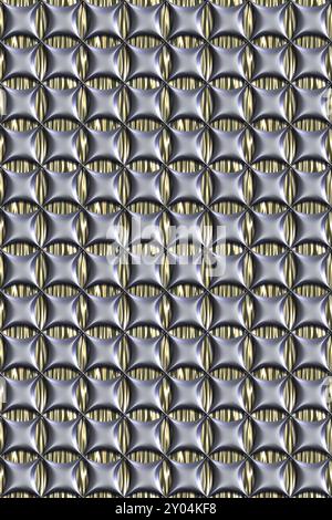 Seamless tileable metal decorative background pattern Stock Photo