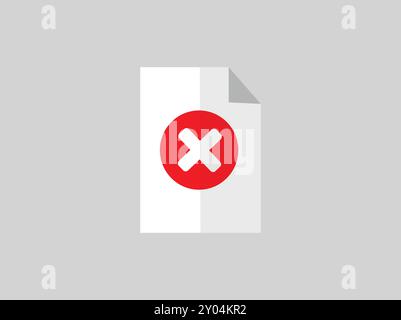 Failed Document Icon Stock Vector
