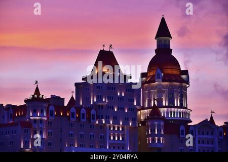 Sochi, Russia, May 29. 2018. A hotel Bogatyr in Imereti bay in Adler, Europe Stock Photo