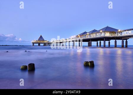 Heringsdorf pier on the island of Usedom Stock Photo