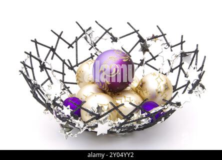 Weihnachtskugel in Schale, christmas ball in bowl Stock Photo