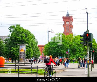 Rotes Rathause in Berlin, Germany Stock Photo