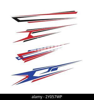 racing car wrap decal vector design Stock Vector
