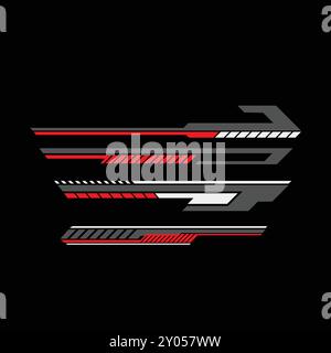 racing car wrap decal vector design Stock Vector