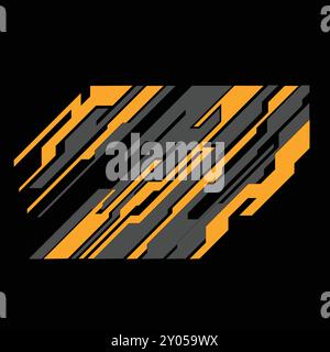 rally car wrapping decal vector. Stock Vector