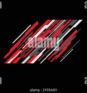 rally car wrapping decal vector. Stock Vector