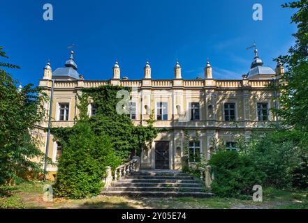 Czarnecki Palace, 1852, Neorenaissance style in village of Golejewko, near Rawicz, Kalisz Upland, Wielkopolska (Greater Poland) Voivodeship, Poland Stock Photo