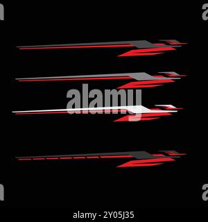 vector design set of car wrap livery decals Stock Vector