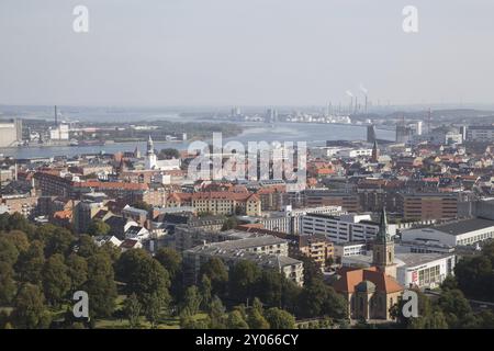 Photograph taken from the top of the Aalborg tower in Denmark Stock Photo