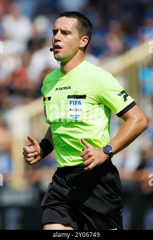 Brugge, Belgium. 01st Sep, 2024. referee Jasper Vergoote pictured during a soccer match between Club Brugge KV and Cercle Brugge, Sunday 01 September 2024 in Brugge, on the sixth day of the 2024-2025 season of the 'Jupiler Pro League' first division of the Belgian championship. BELGA PHOTO KURT DESPLENTER Credit: Belga News Agency/Alamy Live News Stock Photo