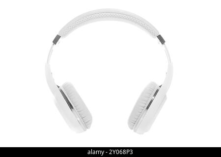 Wireless headphones isolated on a white background. bluetooth Stock Photo