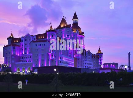 Sochi, Russia, May 29. 2018. A hotel Bogatyr in Imereti bay in Adler, Europe Stock Photo