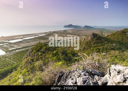 Landscape at Khao Daeng viewpoint, Sam Roi Yod national park, Prachuap Khiri Khan, Thailand, Asia Stock Photo