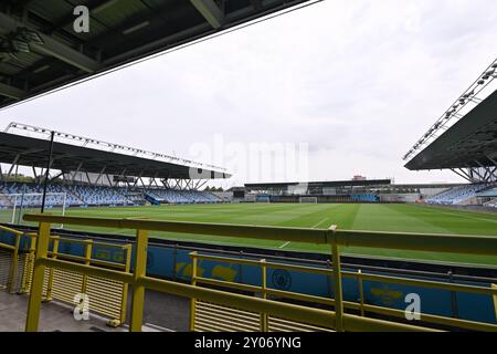 A general view of the Joie Stadium ahead of the Premier League 2 U23 match Manchester City vs Everton at Joie Stadium, Manchester, United Kingdom, 1st September 2024  (Photo by Cody Froggatt/News Images) Stock Photo