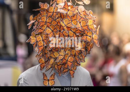 Costumed participant at the CSD 2014 in Cologne Stock Photo