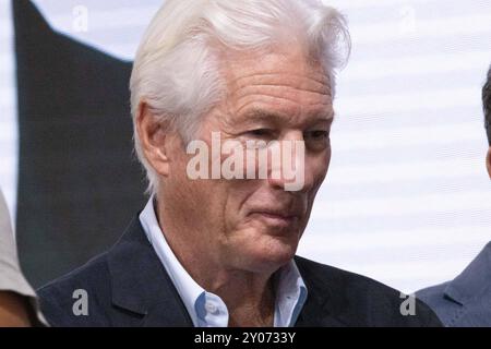 News - Cartier Masterclass: The Art And Craft Of Cinema With Richard Gere - The 81st Venice International Film Festival Richard Gere speaks on stage at the Cartier Masteclass: The Art and Craft of Cinama during the 81st Venice International Film Festival on September 01, 2024 in Venice, Italy. Photo: Cinzia Camela. Lido di Venezia Tennis Club Lido di Venezia Italy Copyright: xCinziaxCamelax/xLiveMediax LPN 1498295 Stock Photo