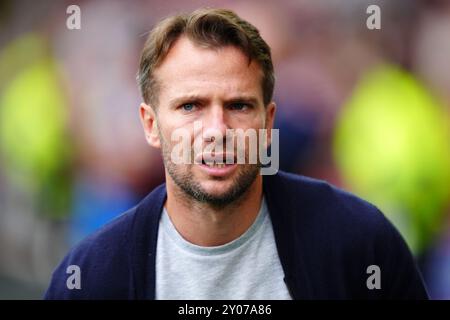 Watford manager Tom Cleverley during the Sky Bet Championship match at ...