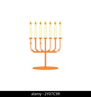 Hanukkah Candles, Menorah, Chandelier Stock Vector