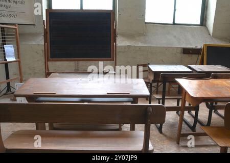 An old classroom in a museum Stock Photo