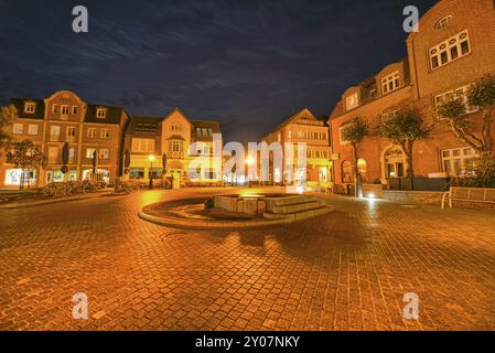 Fountain at the Sandwall, Wyk on Foehr, Schleswig-Holstein Stock Photo