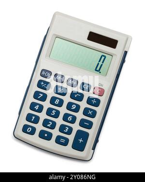 Small Solar Calculator Cut Out on White. Stock Photo