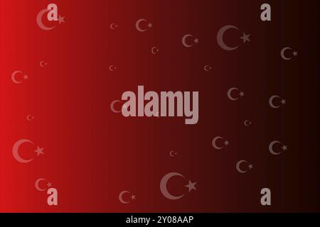 Turkish national flag with white star and moon Stock Photo