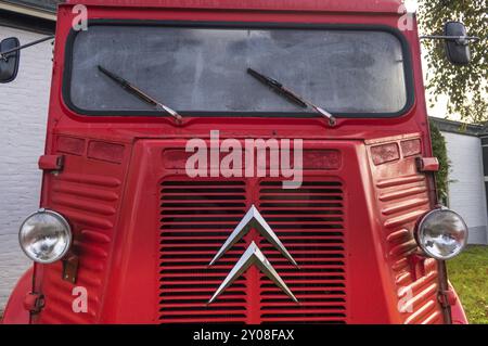 Westerland, Netherlands. October 2022. Close up shots of an old Citroen H from the 1960s Stock Photo