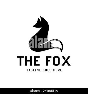 The minimalist and modern fox silhouette design can be used for technology companies, fashion brands, or creative services. Stock Vector