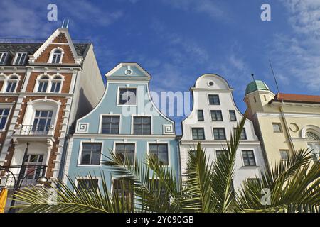 Historic buildings in Rostock Stock Photo