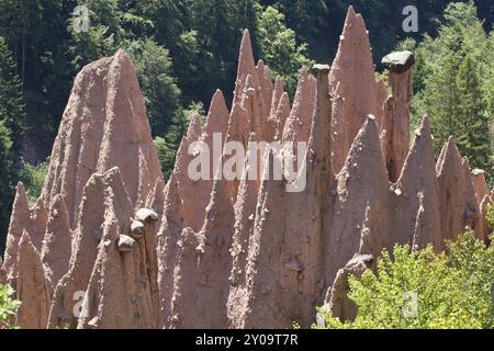 Earth pyramids in South Tyrol near Oberbozen Stock Photo