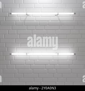 Abstract multi colored neon light lines. 3d illustration. Stock Photo