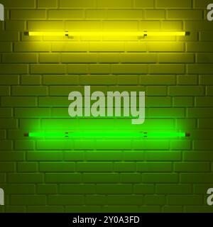 Abstract multi colored neon light lines. 3d illustration. Stock Photo