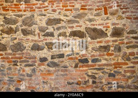 Aged brick wall background. Old brick wall texture Stock Photo