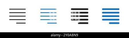 Align icon linear vector graphics sign or symbol set for web app ui Stock Vector