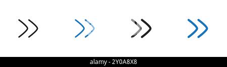 Arrow icon linear vector graphics sign or symbol set for web app ui Stock Vector