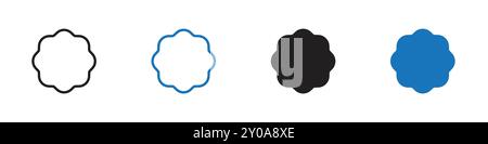 Badge icon linear vector graphics sign or symbol set for web app ui Stock Vector