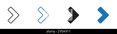 Arrow icon linear vector graphics sign or symbol set for web app ui Stock Vector