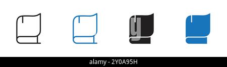 Book icon linear vector graphics sign or symbol set for web app ui Stock Vector