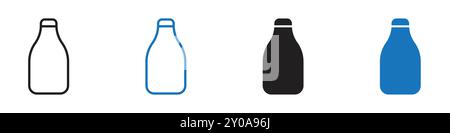Bottle icon linear vector graphics sign or symbol set for web app ui Stock Vector