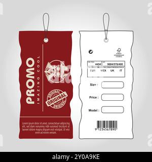 Premium Brand Hang Tags: Die-Cut Precision, Vector Perfection Stock Vector