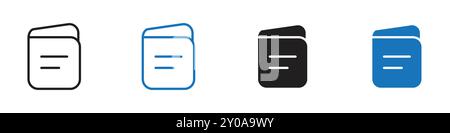 Document icon linear vector graphics sign or symbol set for web app ui Stock Vector