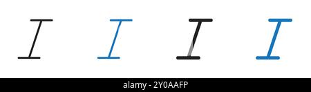 Italic icon linear vector graphics sign or symbol set for web app ui Stock Vector